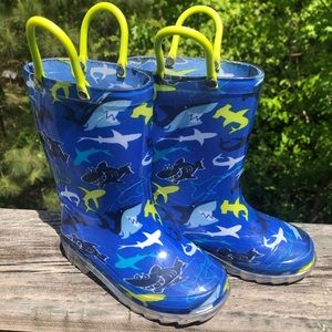 Toddler Boys Ocean Themed Rainboots-Size 8